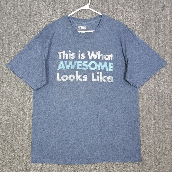 Urban Pipeline T-Shirt Mens Large Blue This Is What Awesome Looks Like - Picture 1 of 10
